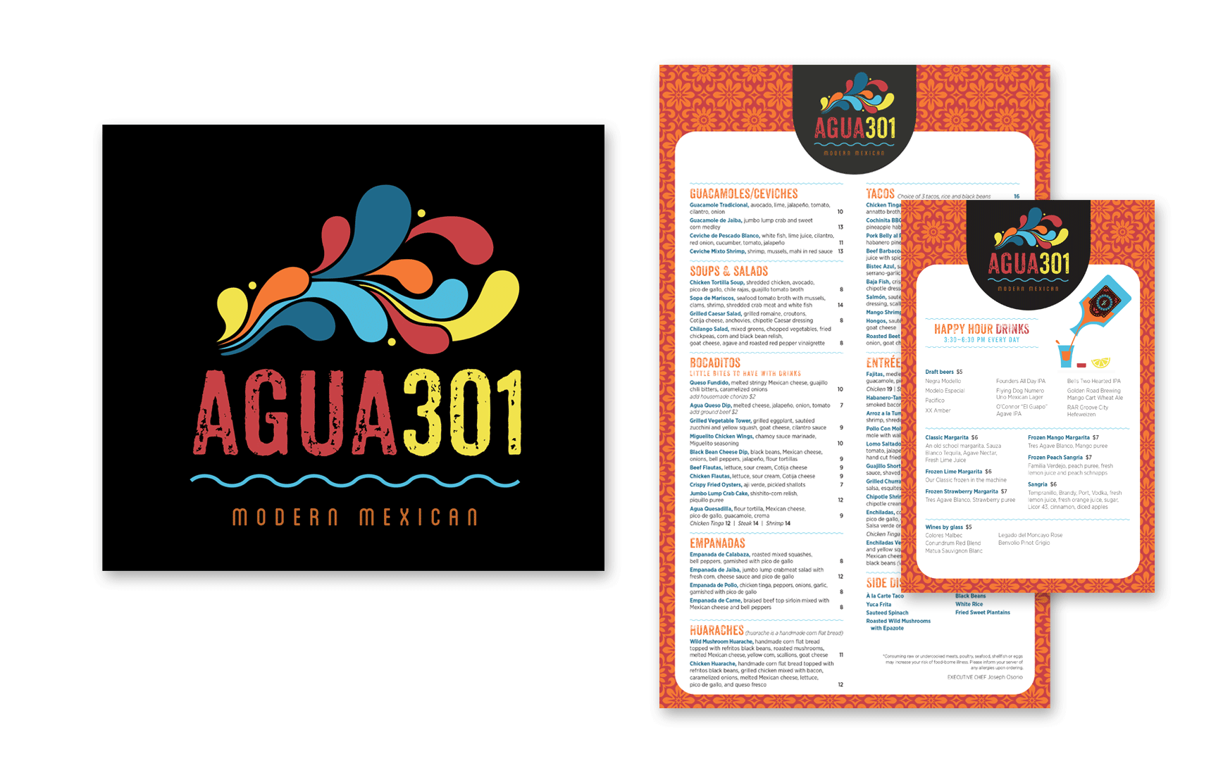 Agua301 // restaurant menu